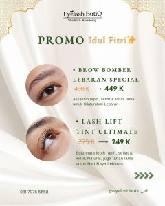 Promo Lebaran eyelash extension lash lift brow bomber di Bandung