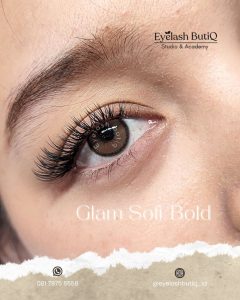hasil eyelash extension glam lash di Eyelash Butiq Bandung